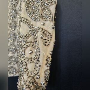 Embellished, Beaded, Sleeve, Top, wedding, vacation, bride, formal, dance, crop